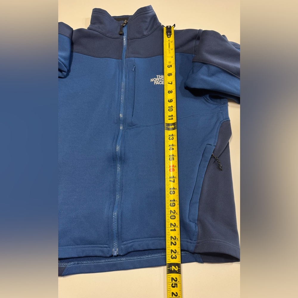The North Face Jacket Mens Medium Blue TKA Stretch Full Zip Soft-shell Fleece - Picture 9 of 10